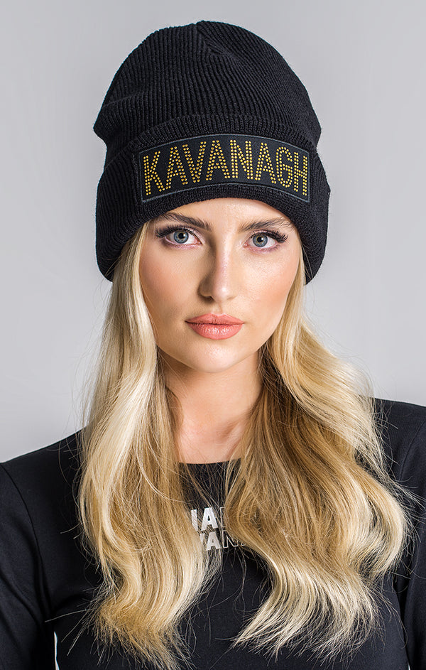 Black Kavanagh Studs Beanie