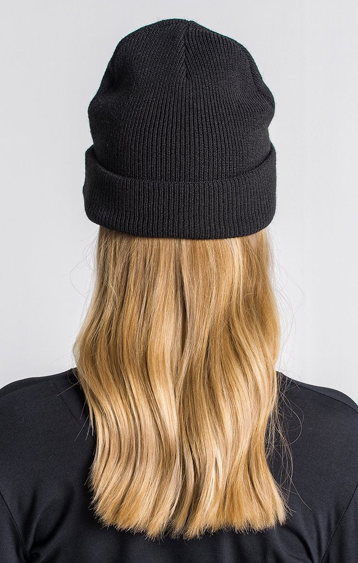 Black Beanie With Neon Pink GK Plaque