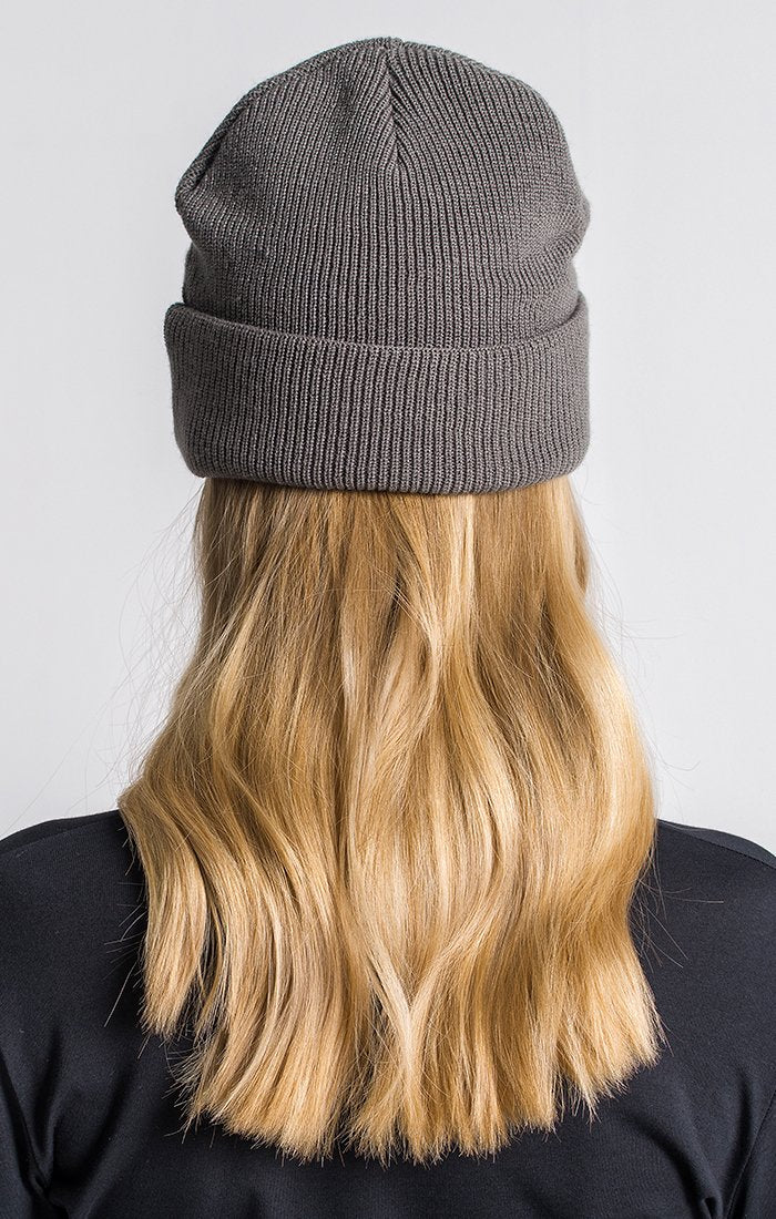 Grey Beanie With Gold GK Plaque