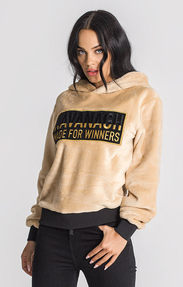 Beige Atlanta Sherpa Hoodie