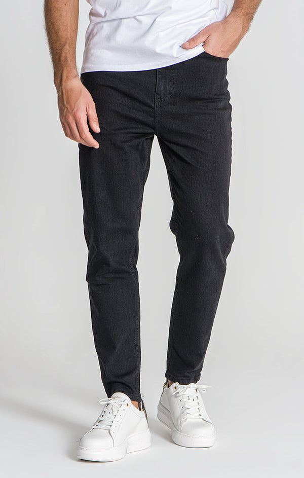 Black Carrot Leg Jeans