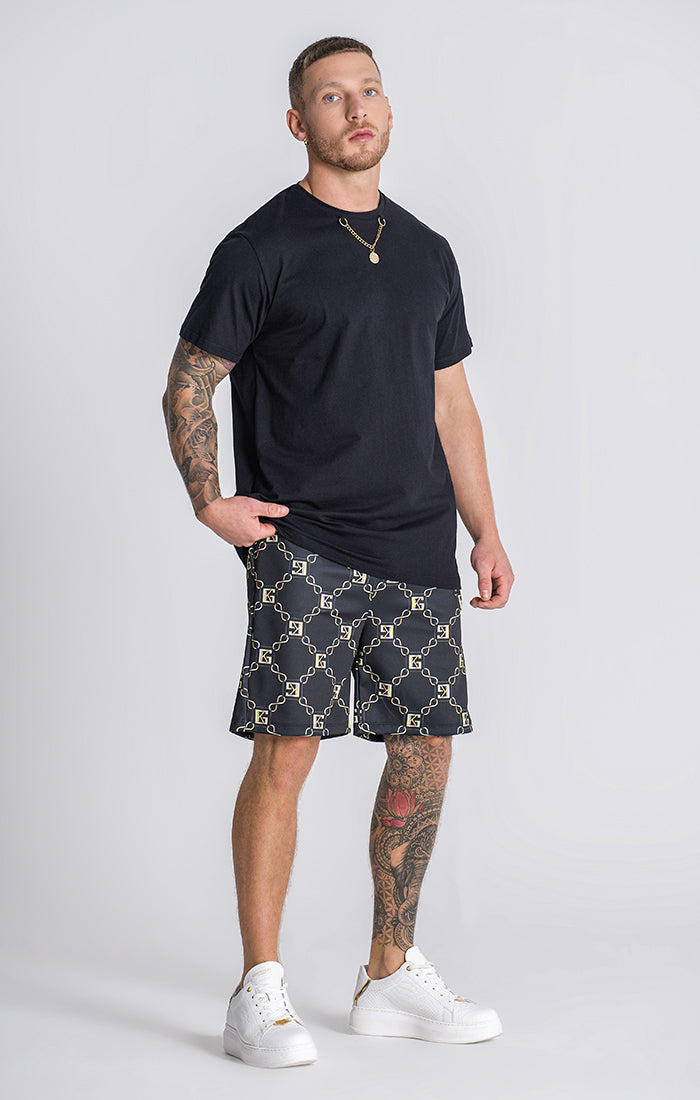 Black Chained Pendant Tee