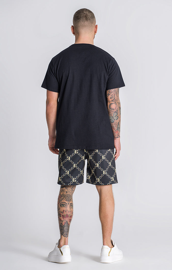 Black Chained Pendant Tee