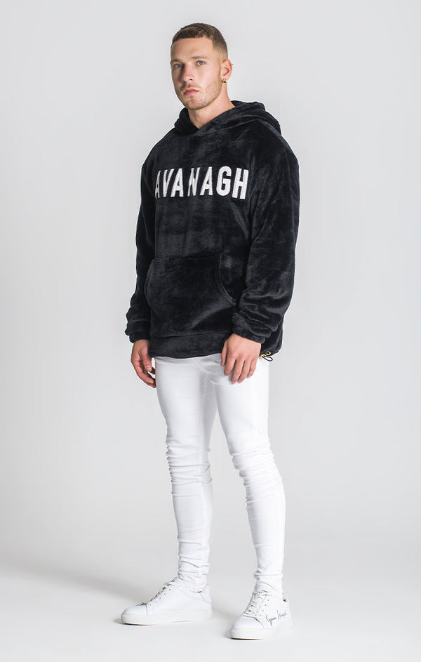 Black Chicago Sherpa Hoodie