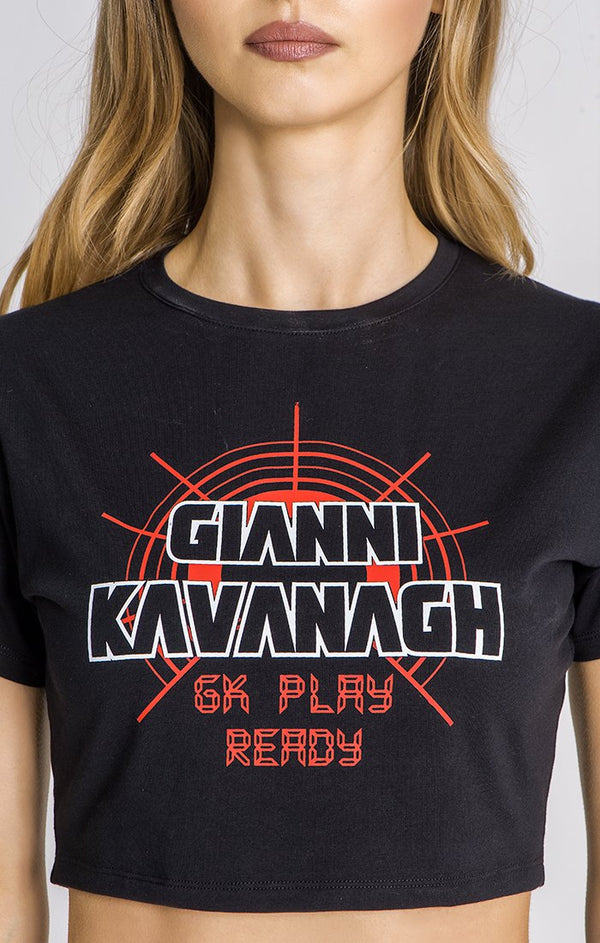 Black GK Play Cropped Tee