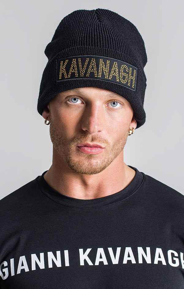 Black Kavanagh Studs Beanie
