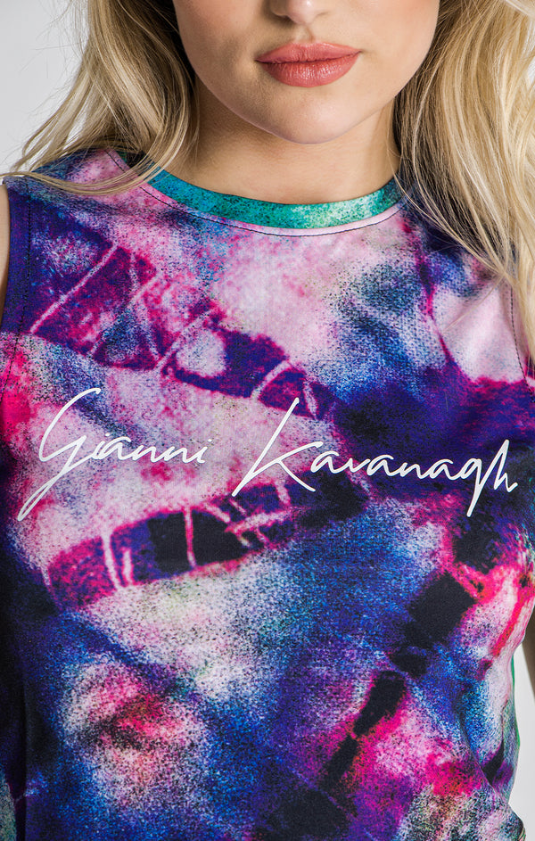 Color Bleach Crop Top