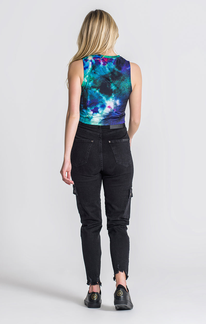 Color Bleach Crop Top