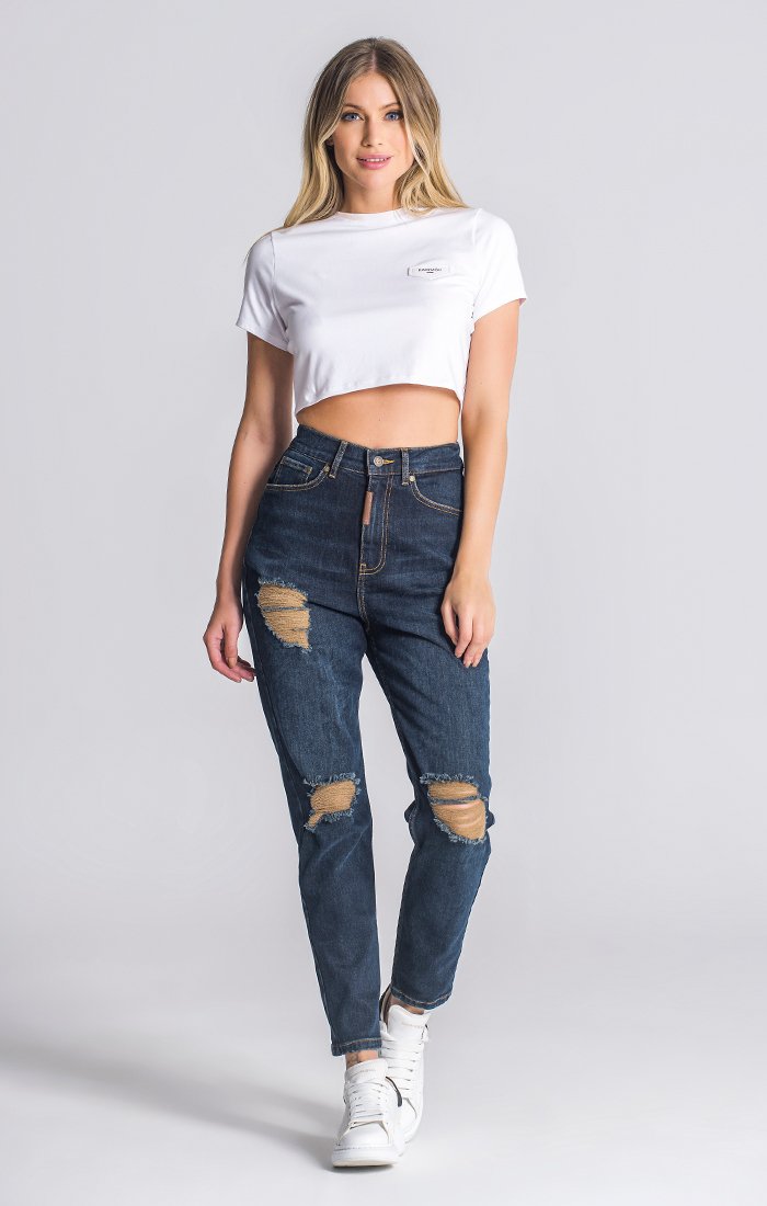 Dark Blue Core Mom Fit Jeans
