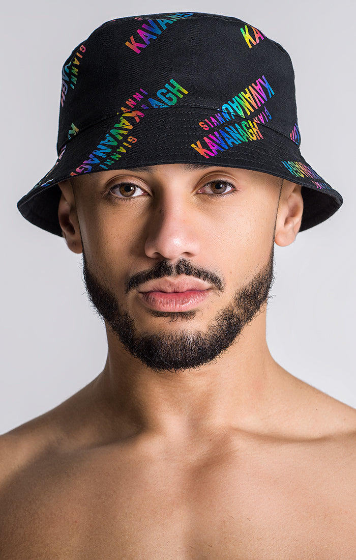 Multicolor Logomania Reversible Bucket Hat