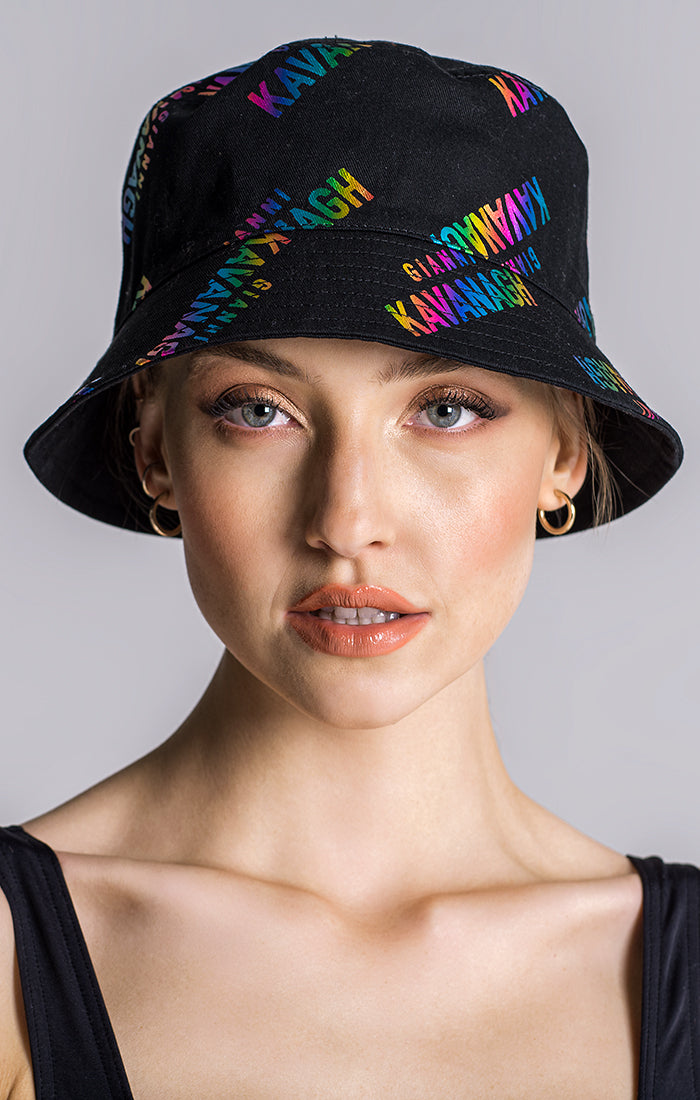 Multicolor Logomania Reversible Bucket Hat