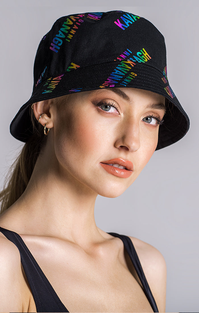 Multicolor Logomania Reversible Bucket Hat