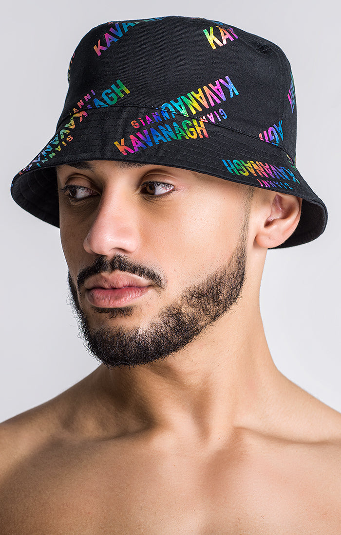 Multicolor Logomania Reversible Bucket Hat