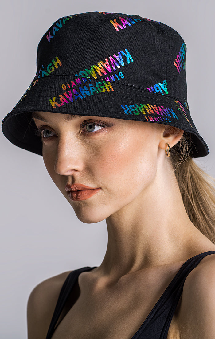 Multicolor Logomania Reversible Bucket Hat