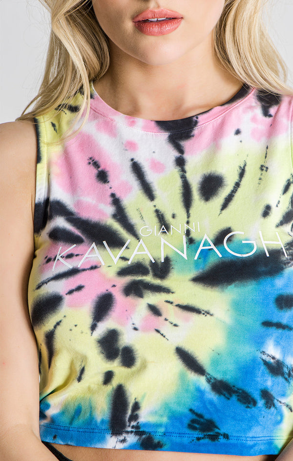 Multicolor Tie Dye Crop Top