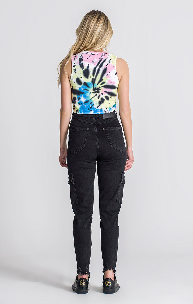 Multicolor Tie Dye Crop Top