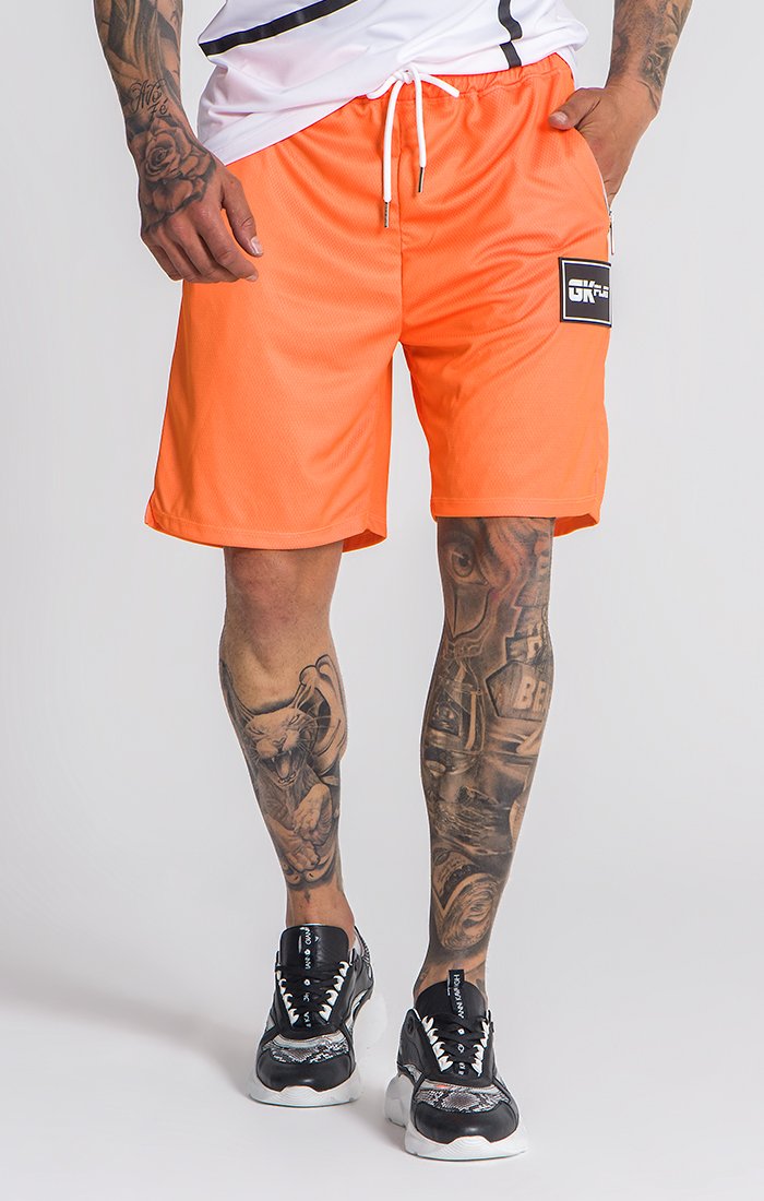 Neon Orange GK Play Shorts