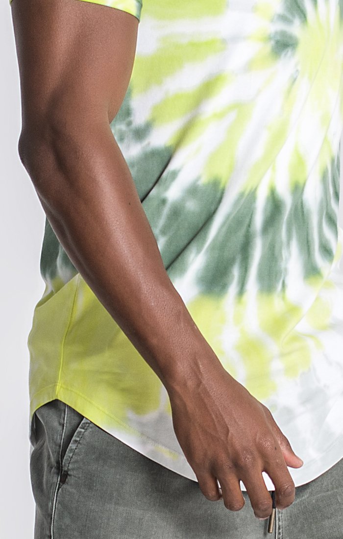 Neon Yellow Tie Dye Tee