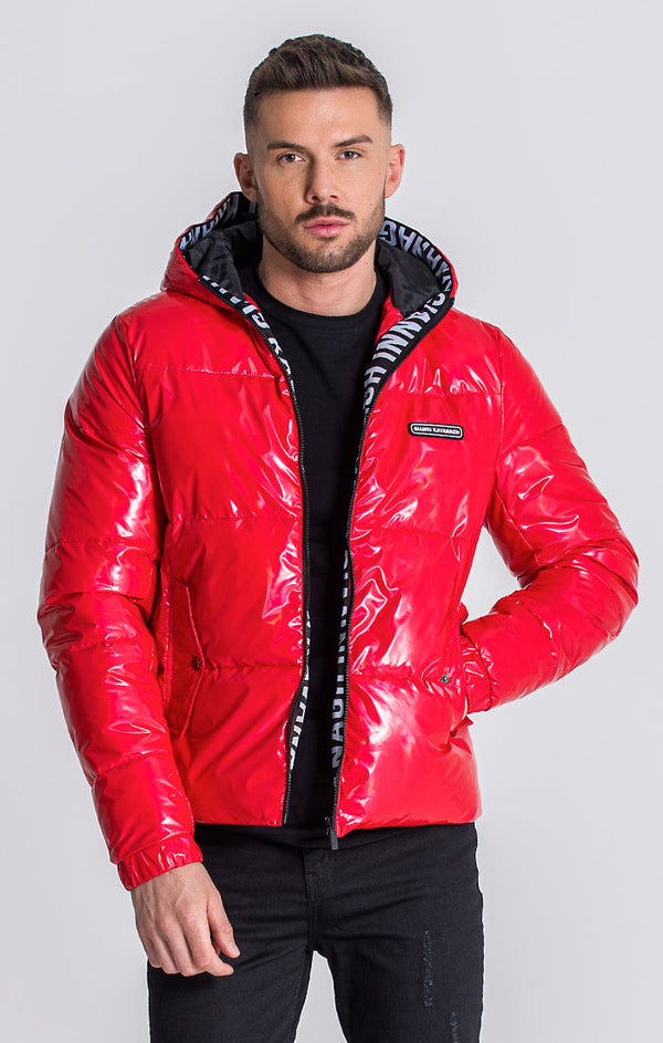Red Iceland Puffer Jacket