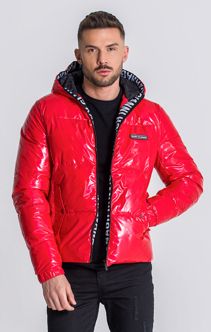 Red Iceland Puffer Jacket