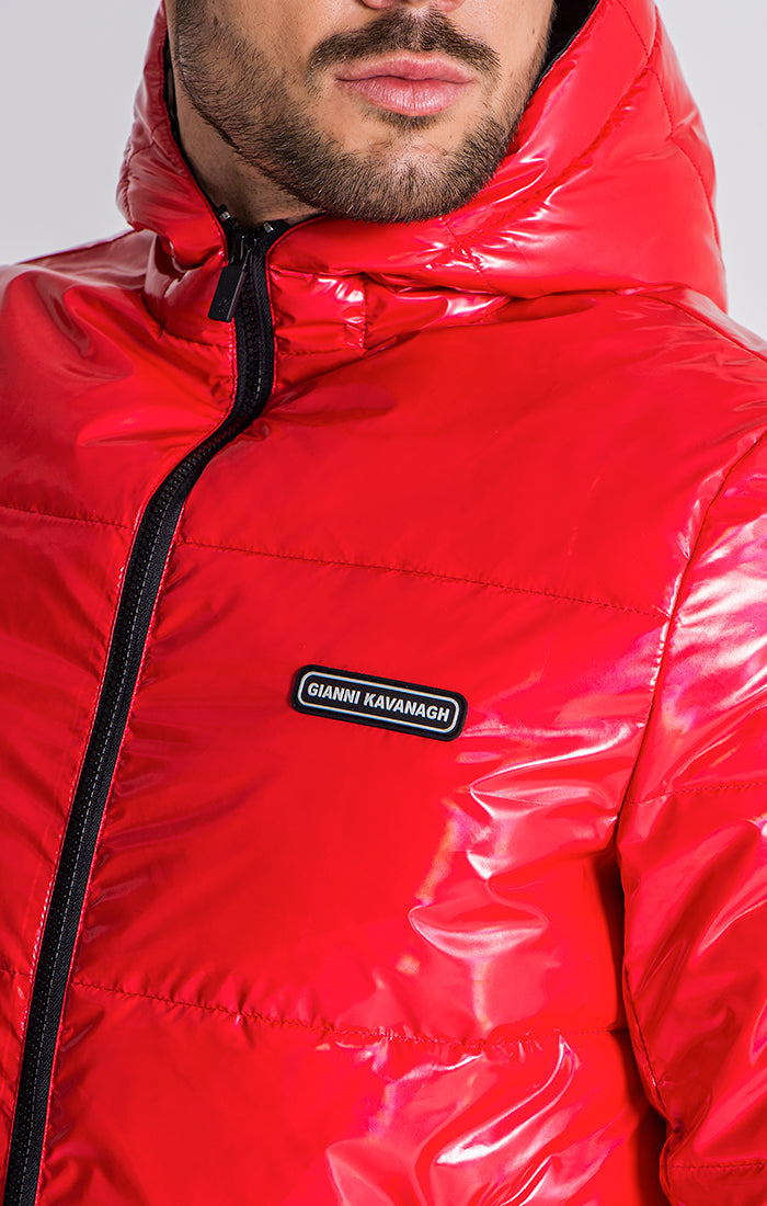 Red Iceland Puffer Jacket
