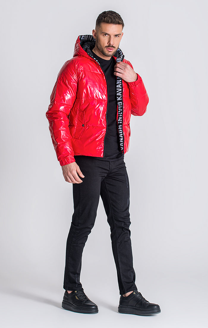 Red Iceland Puffer Jacket