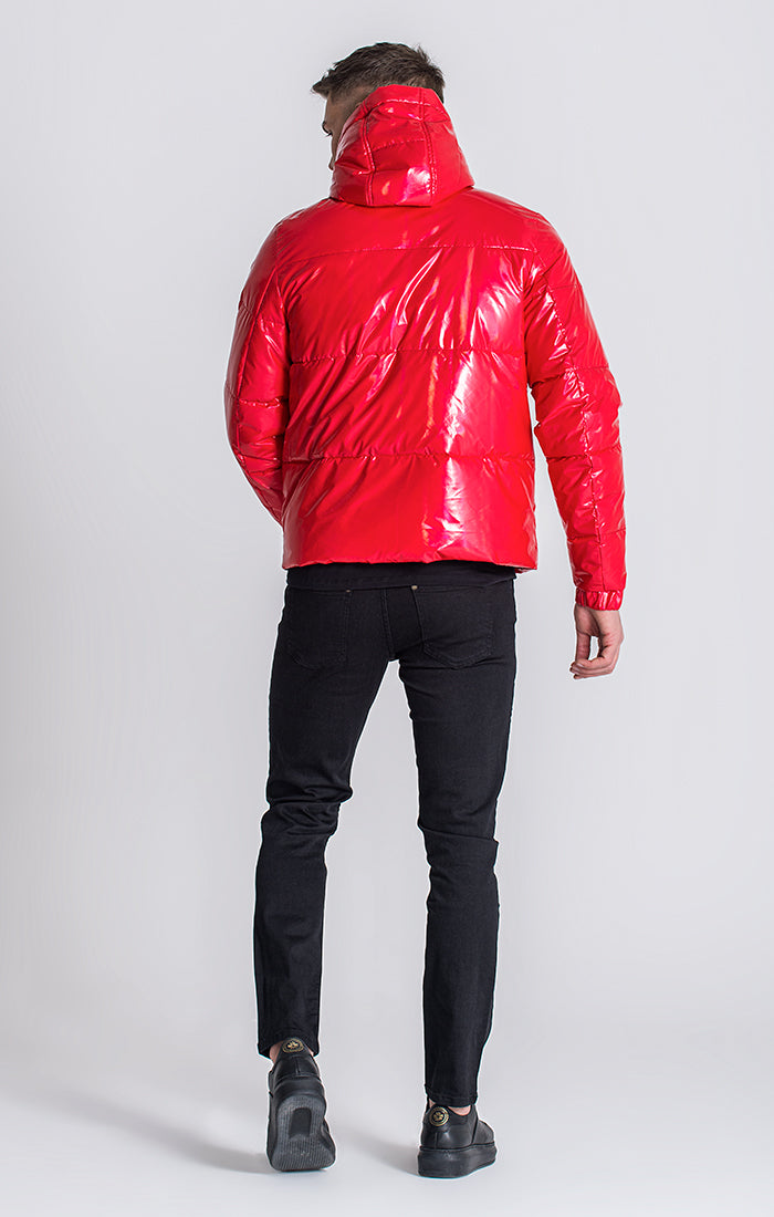 Red Iceland Puffer Jacket