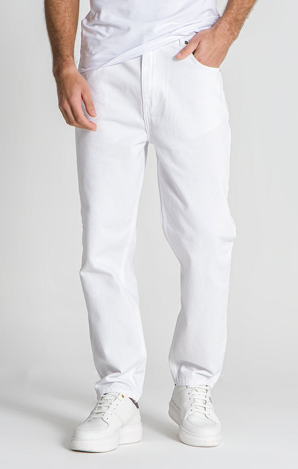 White Balloon Leg Jeans