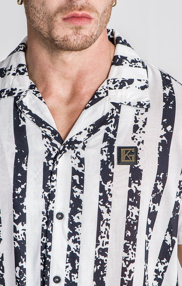White Disturbia Striped Shirt