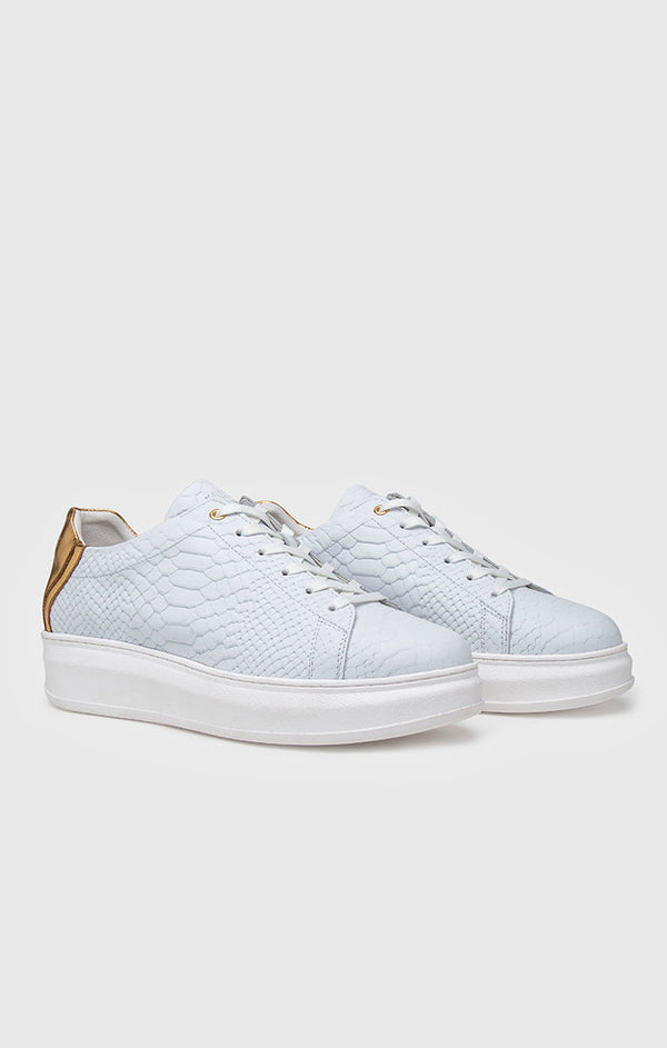 White Gold Upscale Sneakers