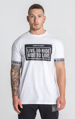 White Ride Elastic Tee