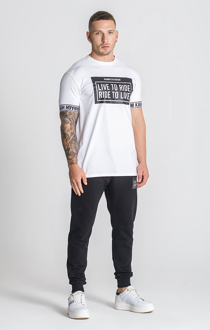 White Ride Elastic Tee
