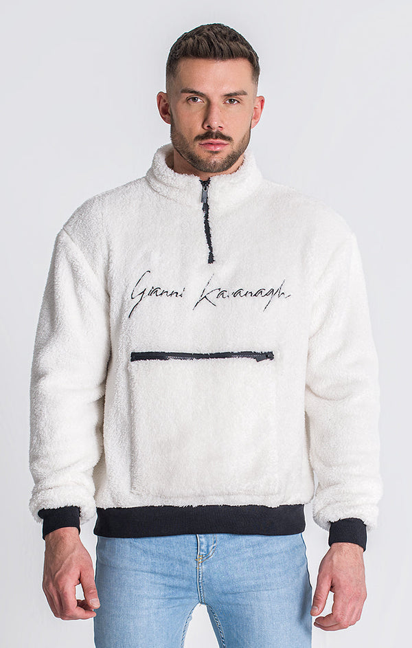 White Signature Sherpa Sweat