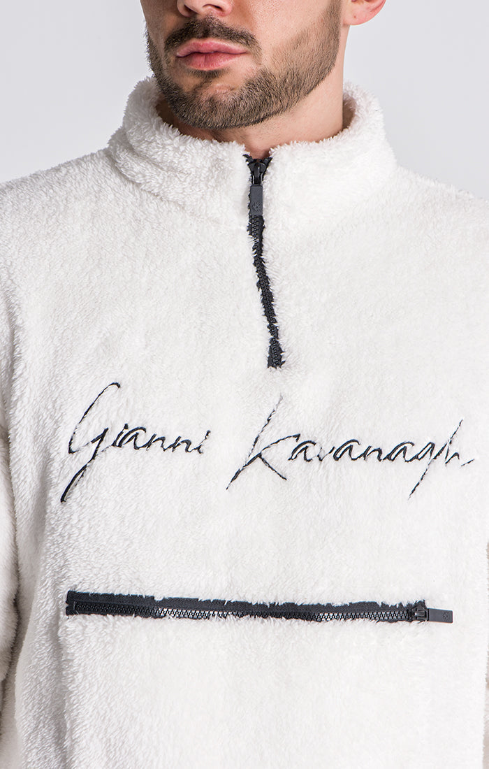 White Signature Sherpa Sweat