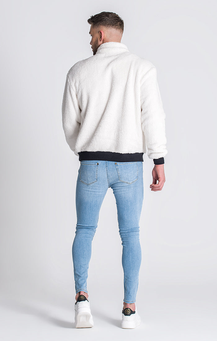 White Signature Sherpa Sweat