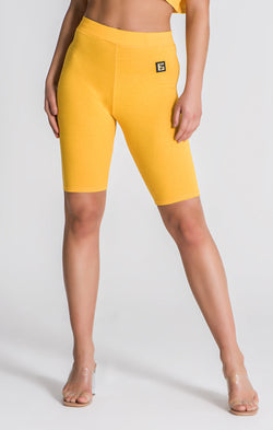 Yellow Outline Cycling Shorts