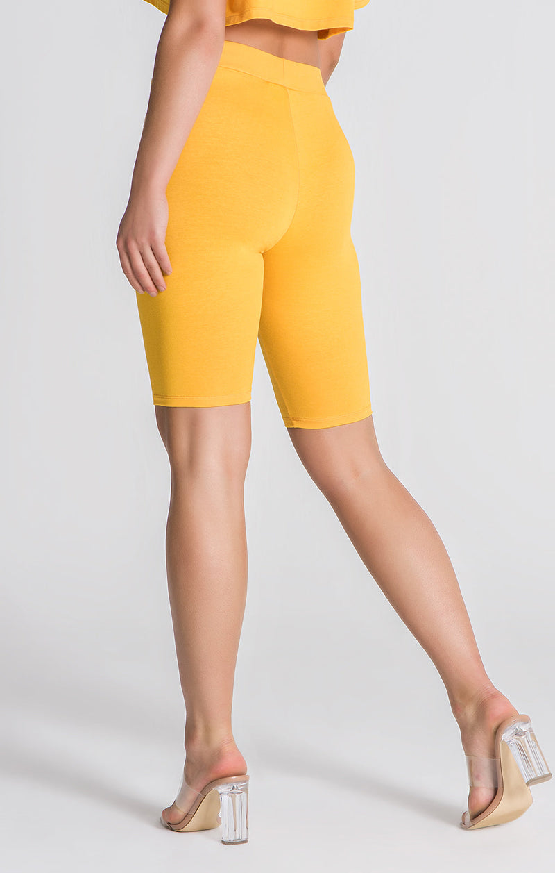 Yellow Outline Cycling Shorts